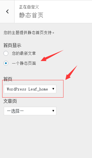 WordPressLeaf主题设置：如何设置像本站一样的首页？