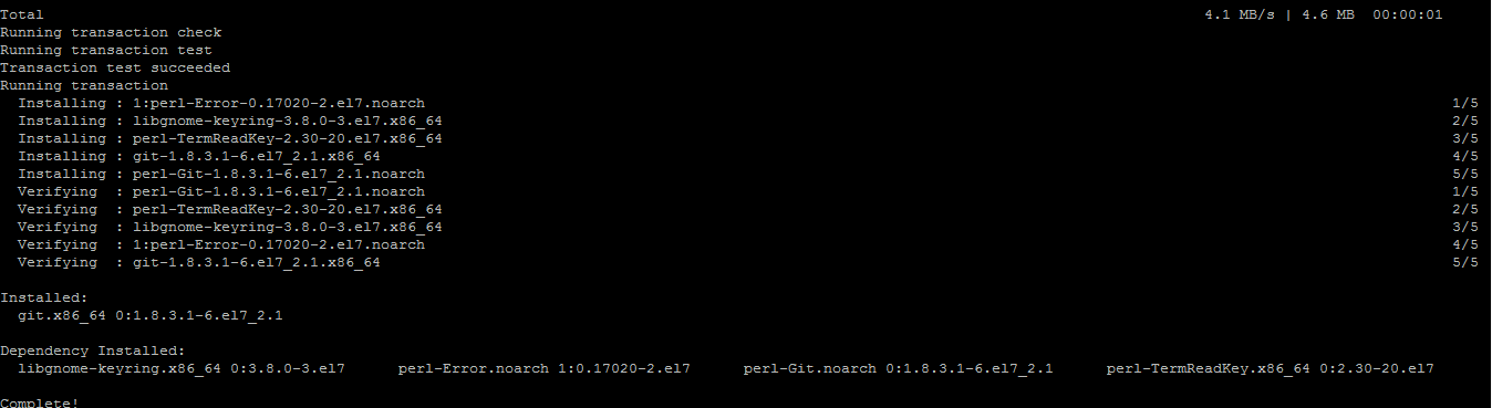 在VULTR VPS的centos 7.3 64位操作系统上解决执行git命令报错 git command not found