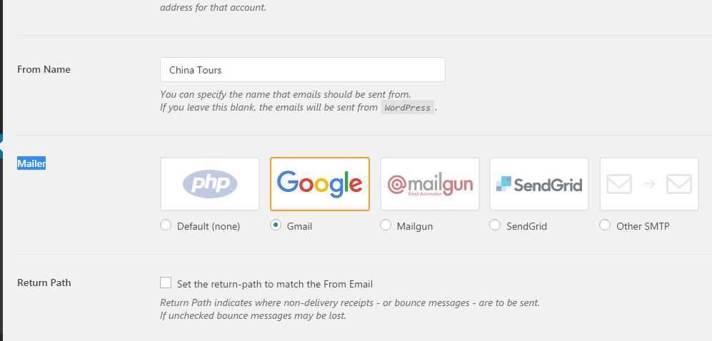 WordPress的WP Mail SMTP插件使用谷歌Apps（Google Apps）方式发送邮件