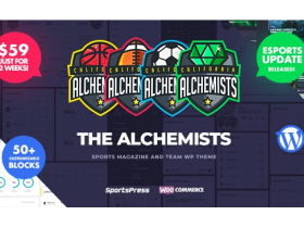 WordPress 体育电子竞技游戏俱乐部主题 Alchemists v4.2.0 免费下载