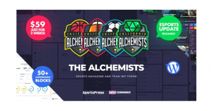 Alchemists - Sports, eSports & Gaming Club and News WordPress Theme