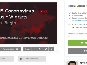 WordPress 实时地图插件 COVID-19冠状病毒v2.1.4 免费下载