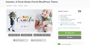 Camelia Floral Studio Florist WordPress Theme