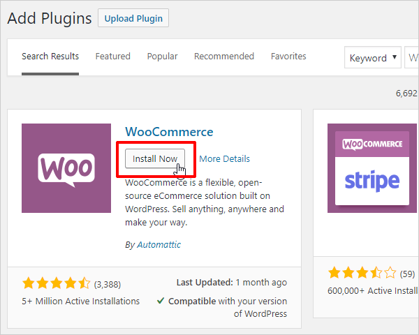 Install your eCommerce plugin