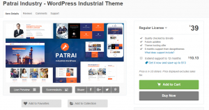 Patrai Industry WordPress Industrial Theme