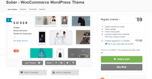 Sober WooCommerce WordPress Theme
