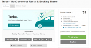 Turbo WooCommerce Rental Booking Theme