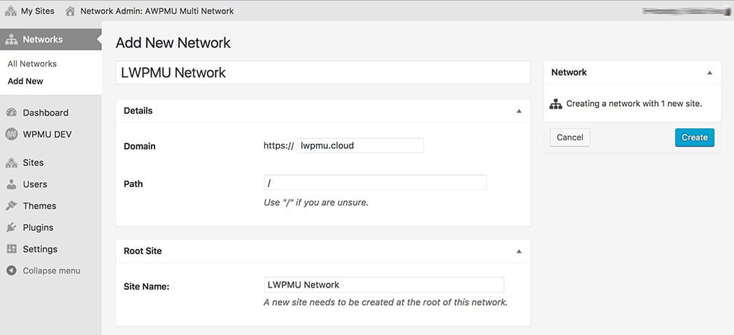 AWPMU Add Network