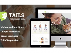 WordPress 兽医诊所、宠物护理和动物主题 Tails v1.4.1 免费下载